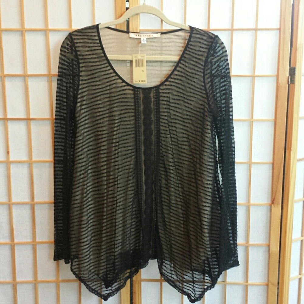 Black lace blouse